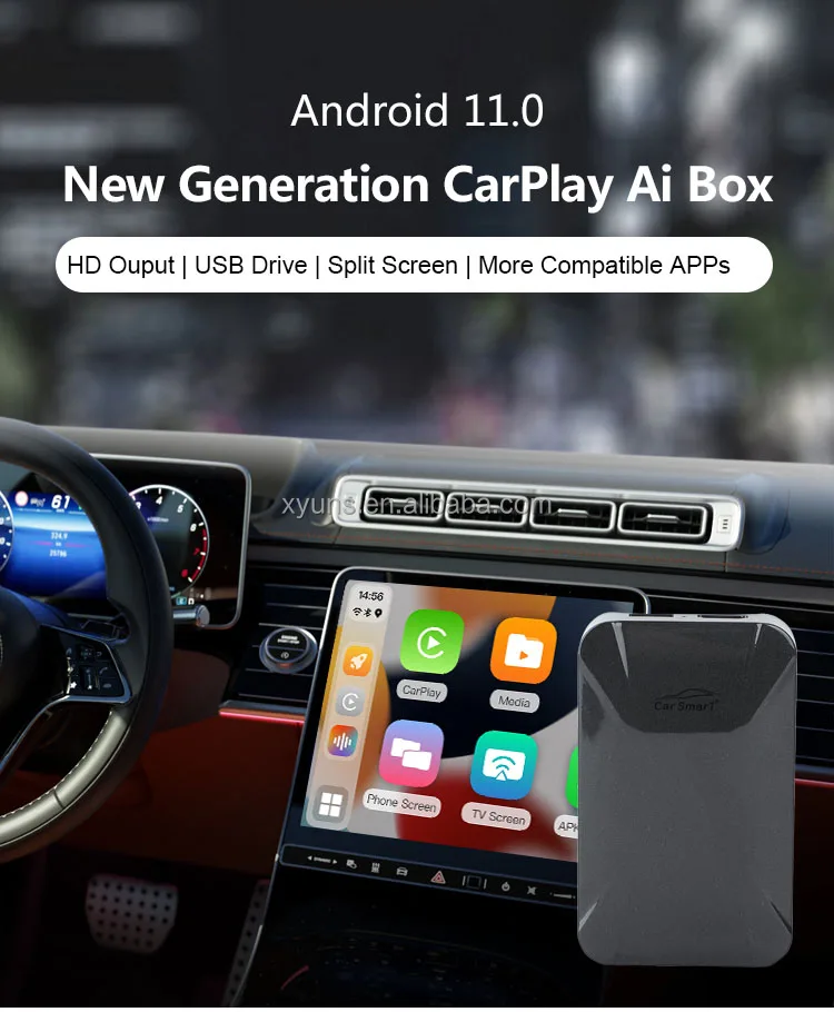 CarPlay AI Box Android 11 - Stream YouTube/Netflix on Car Screen