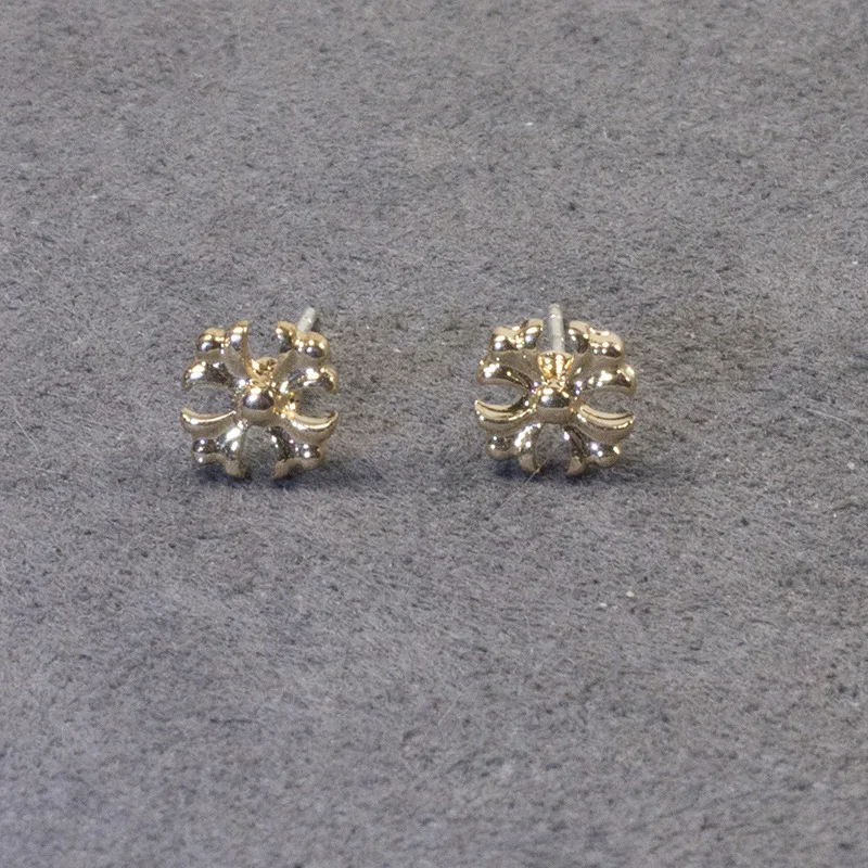 Elegant Simple Tiny Cross Gold Tone Stud Earring Buy Cross Stud