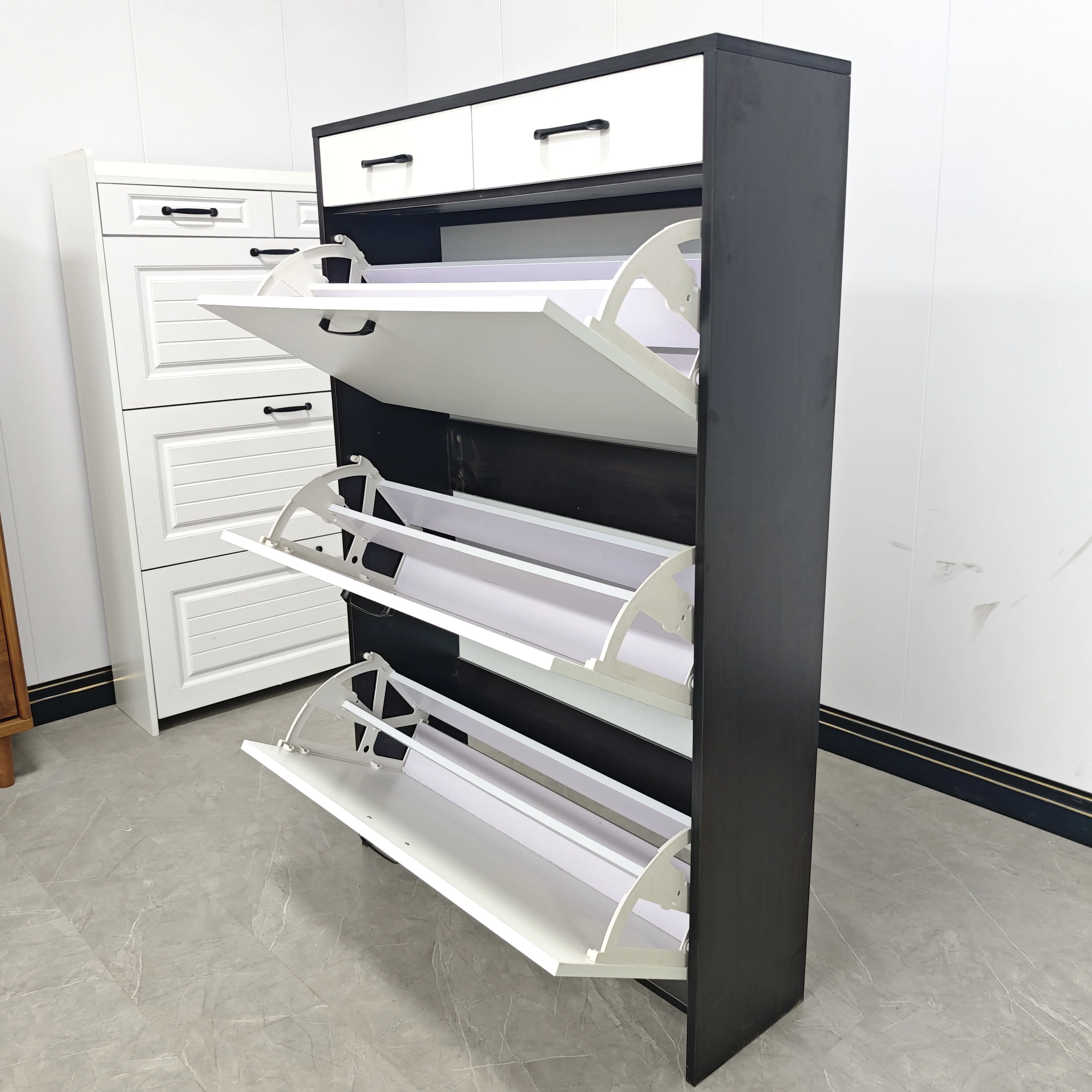 Stylish Three-Layer Storage Shoe Cabinet Modern Minimalist
