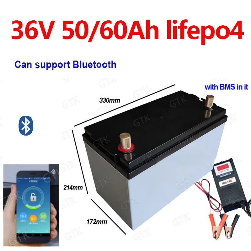 gtk waterproof 24v 100ah lifepo4 battery