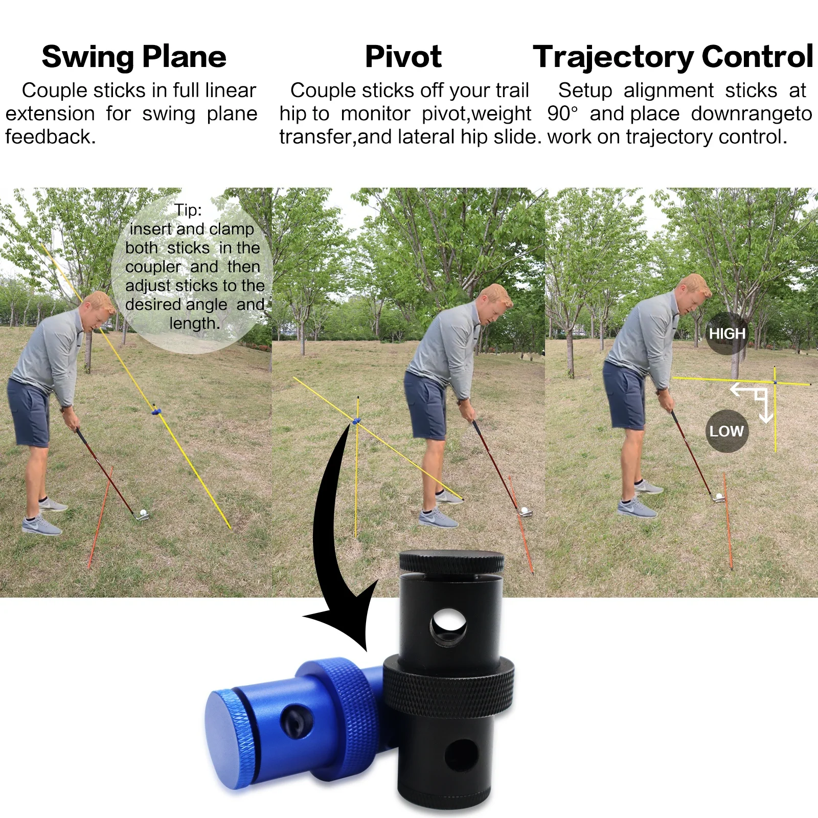 A set of Good stick golf buy quick couplers.