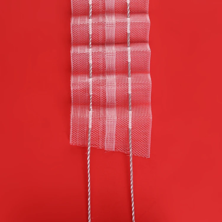 Good Quality Customized 100% Polyester Nylon Striped Pattern Curved Wave Curtain Tape From Turkey
