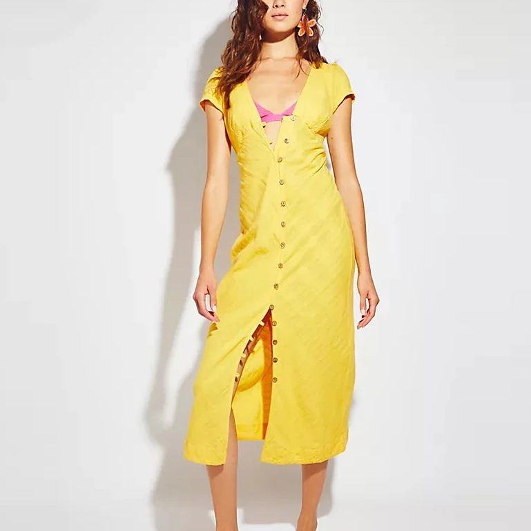 2023 Women Casual Knit Beach Sun Dress Summer Dresses For Women Buy