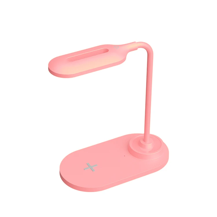 HT-12 Color LED Desk Lamp Built-in 15W Wireless Charger for Students Table Lamp Creative New Product