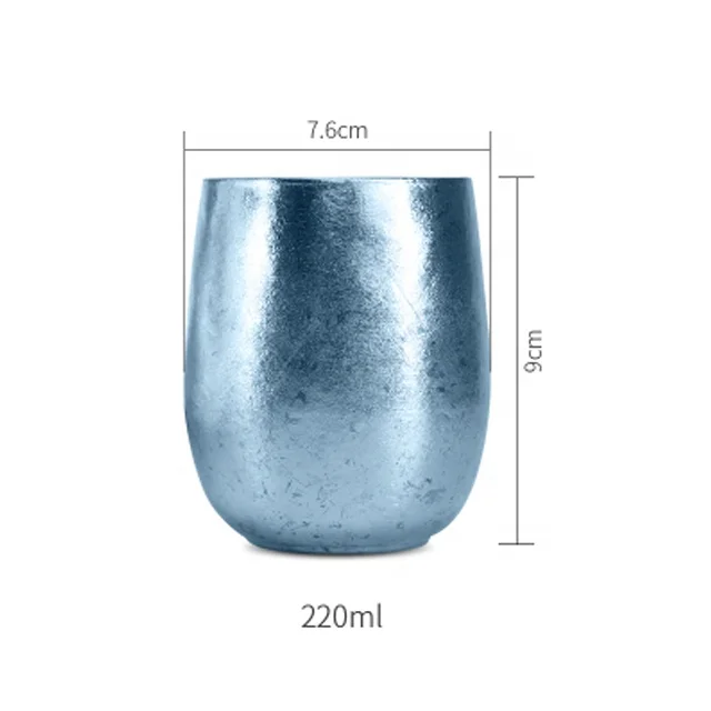 Custom Ice Pattern Fashionable Design Metal Mug With Ultralight Titanium Water Cup