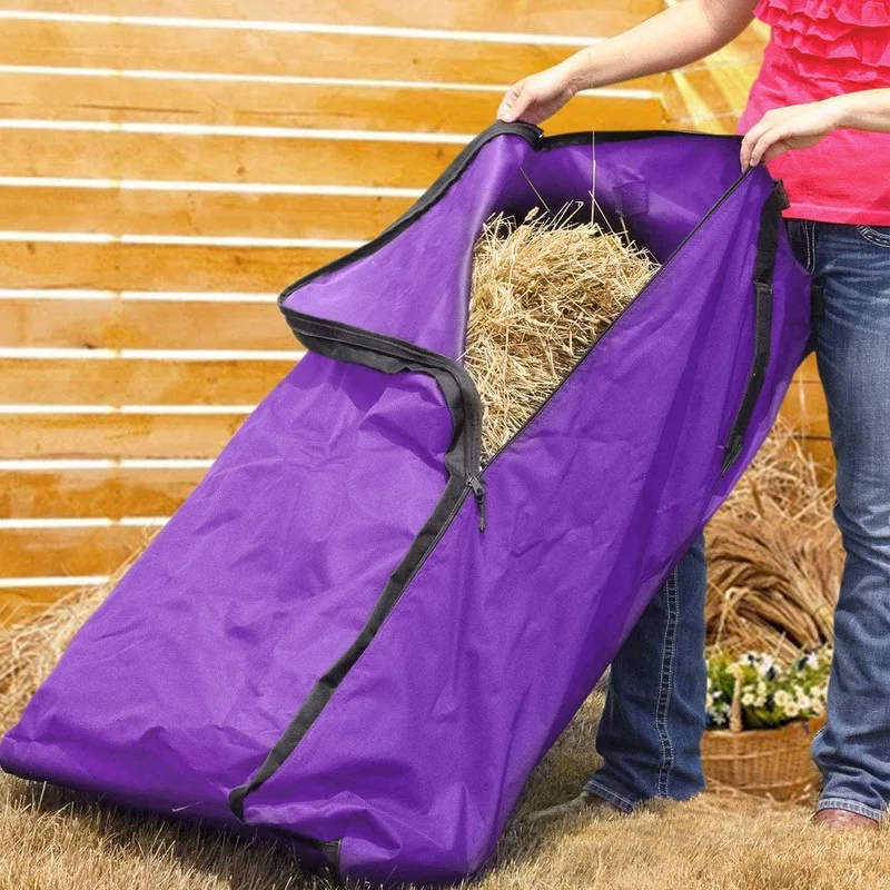 Large Size Portable Water Resistant Oxford Hay Bale Grass Storage Bag Horse Feed Hay Sacks Carry Bag