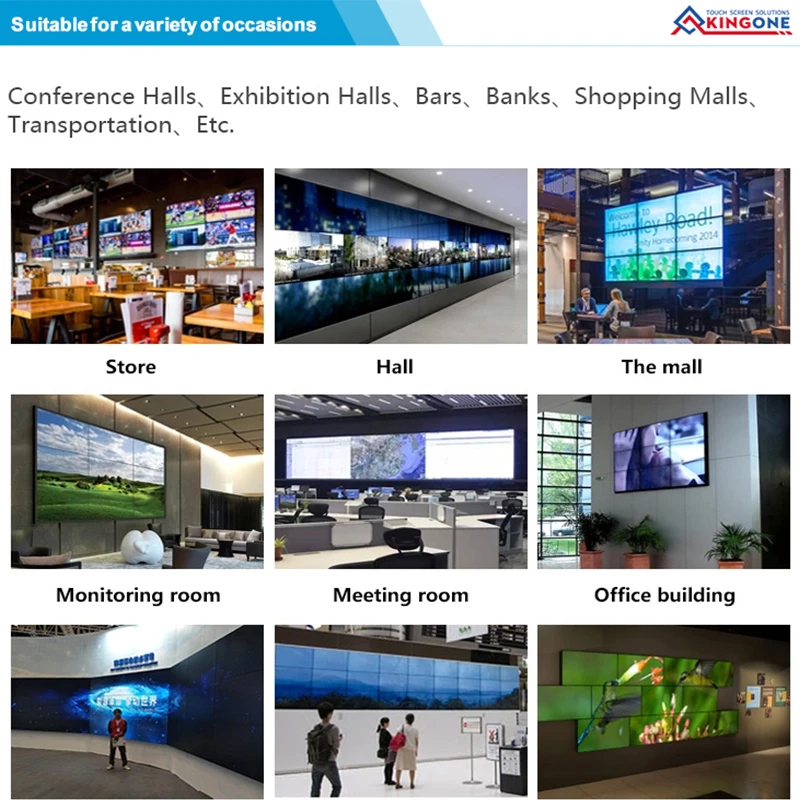 Factory Price Wall Mount LED Video Wall 2x2 2x4 55-65inch Ceiling TV LCD Advertising Display for Indoor OEM ODM Supply