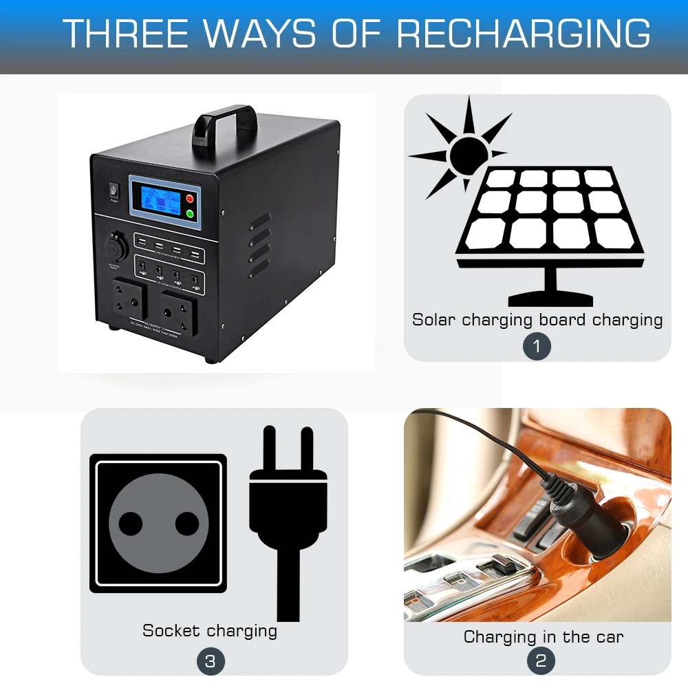 Reliable 1000W 960WH portable power stations 12.8V 75Ah Keep your power needs covered