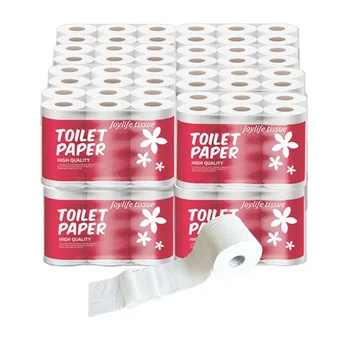 Bathroom Toilet Paper Brands  Virgin Natural Tissue Paper Roll Luxury Ultra Soft Toilet Tissue Customizable Tissue Paper