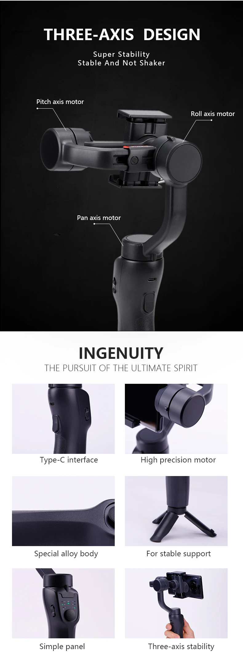 Different Smartphone Stabilizer Gimbal Cell Phone Gimbal Stabilizer Girls Family Travel Sports Videos Pictures Maker
