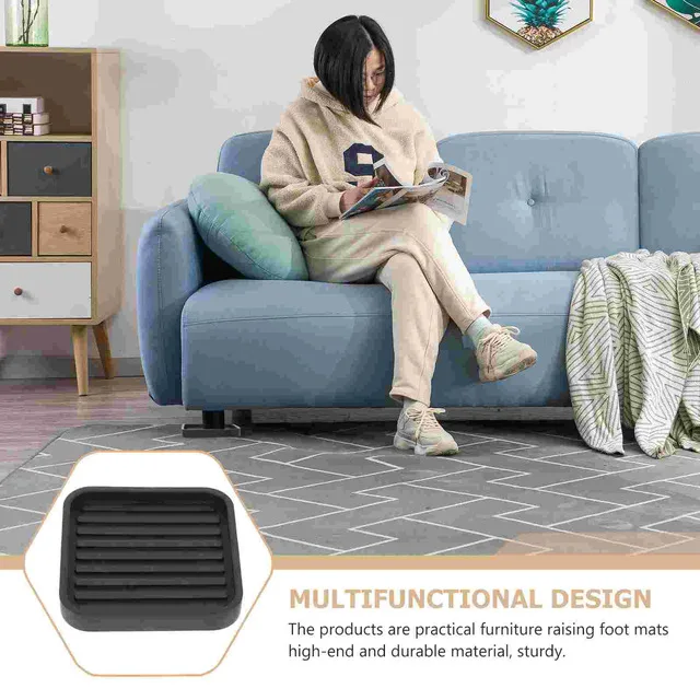 Single Non-Slip Rubber Foot Mat Bed Sofa Cabinet Furniture Floor Refrigerator Base Table Chair Coffee Table Washing Machine