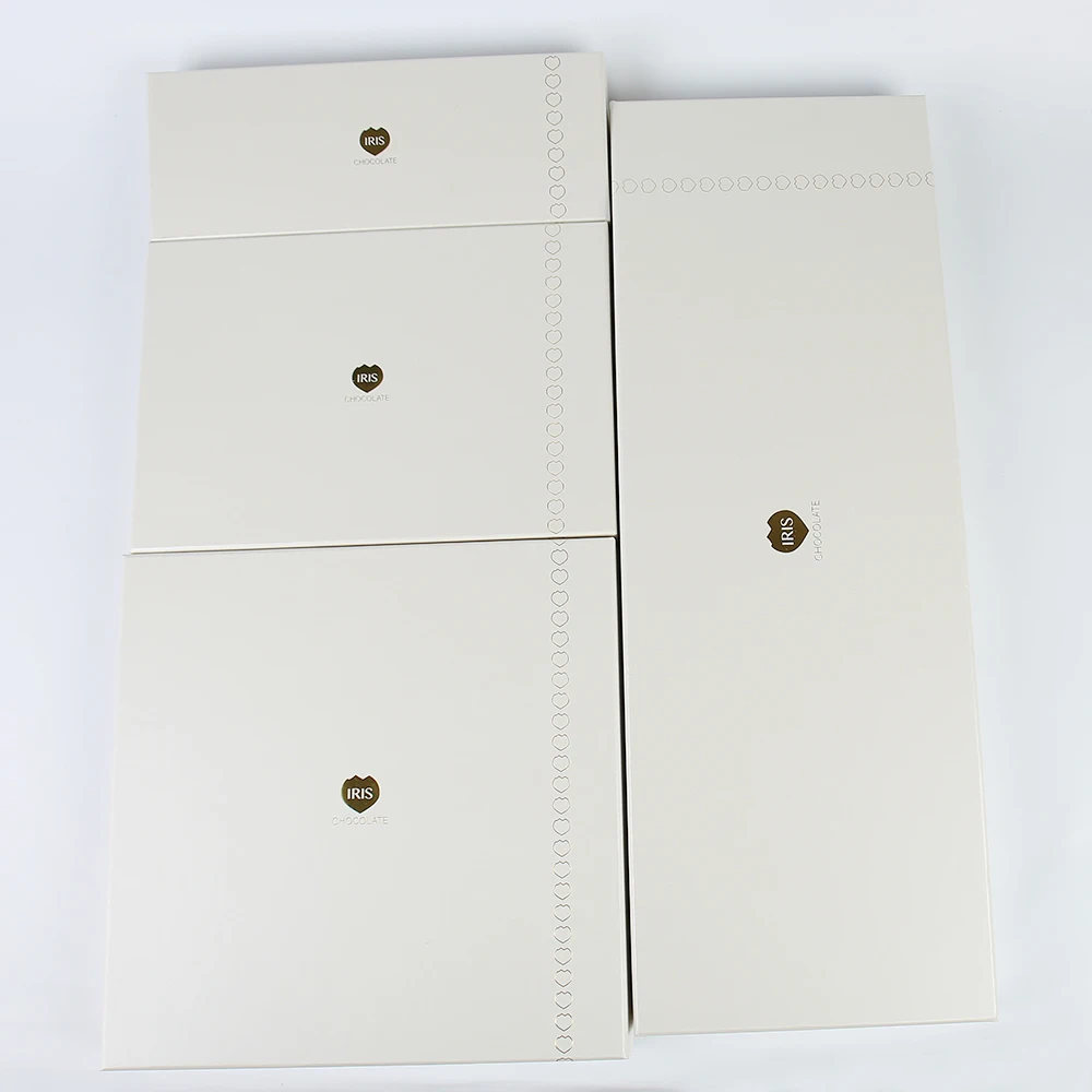 Eco-Friendly Luxury Chocolate Gift Box Set Custom UV Printed Specialty Paper Hot Stamping with Cardboard Base Lid Food Packaging