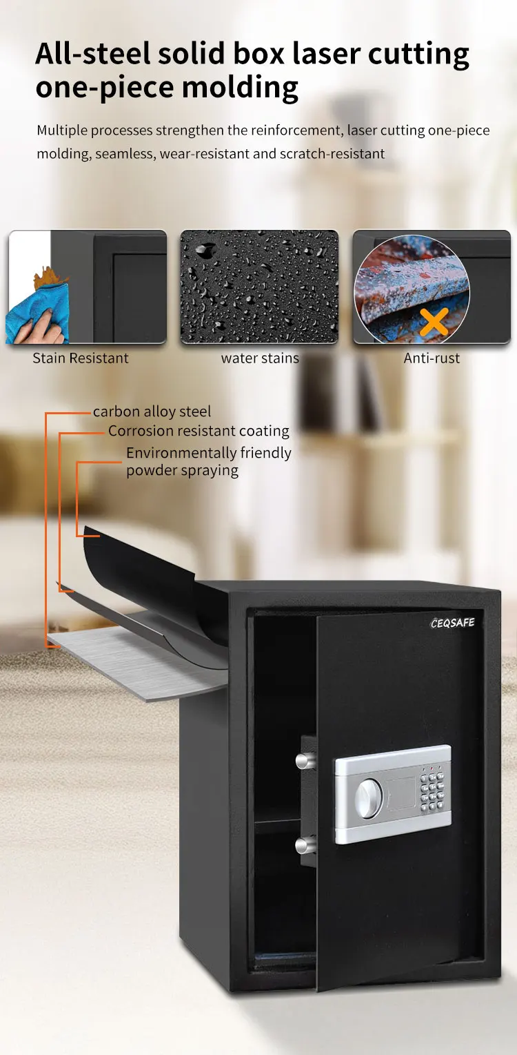 CEQSAFE Mini Digital Security Safe Box Electric Steel Password Locker for Money details