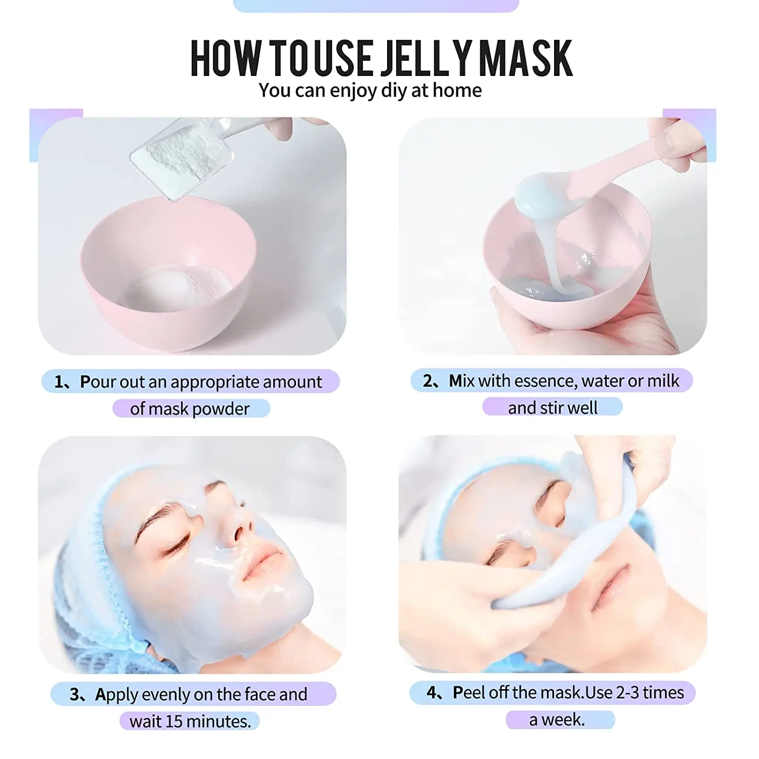 Hot Selling Organic Hydroplastic Collagen Peel Off Rose Hydro Jellymask