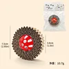 Red corrugated cardboard hollow spheres