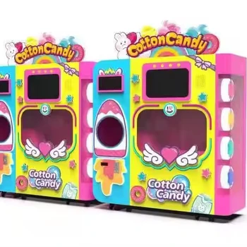 Candy Floss Vending Automatic Machine Fully Cotton Candy Vending Machine