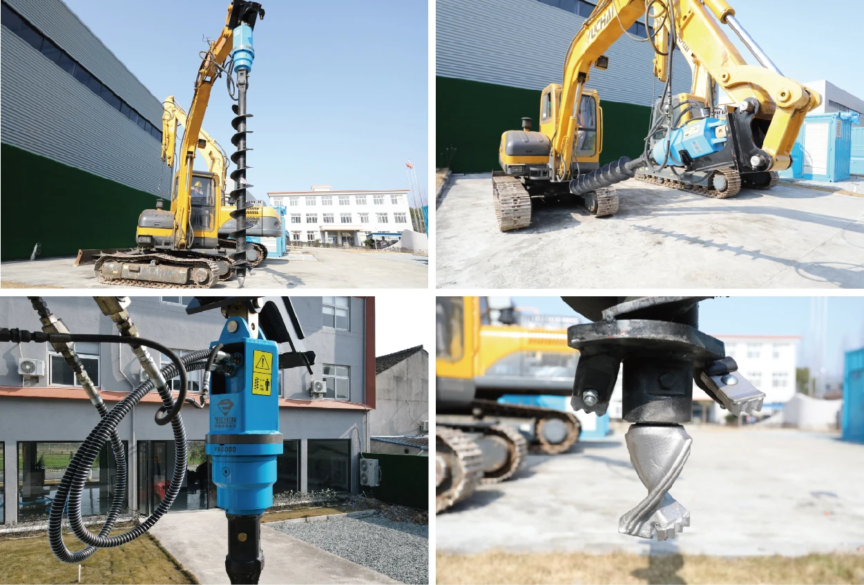 YA18000 Maximum Drilling Depth up to 12 Meters Spiral Type Landscape Construction Earth Drill for Construction Equipment details
