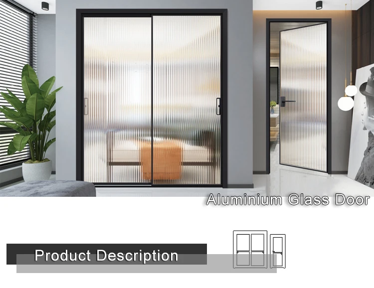 Yingkang hot sale aluminum sectional design glass sliding door