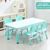 Mint green white desktop-1 table 4 chairs