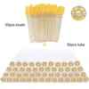 50pcs gold glass