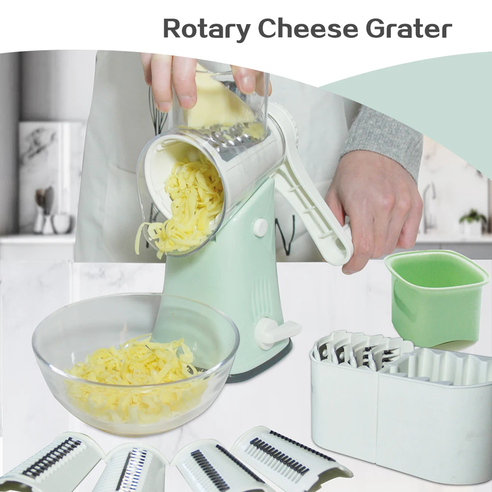 Rotary Graters 5 in 1 Kitchen Mandoline Slicer Easy Clean With Non-broken  Strong for sale online