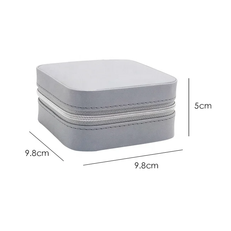 Маленькие кожаные чехлы для ювелирных изделий, дорожный органайзер для ювелирных изделий, коробка для хранения косметики с логотипом на заказ, органайзер для косметики
