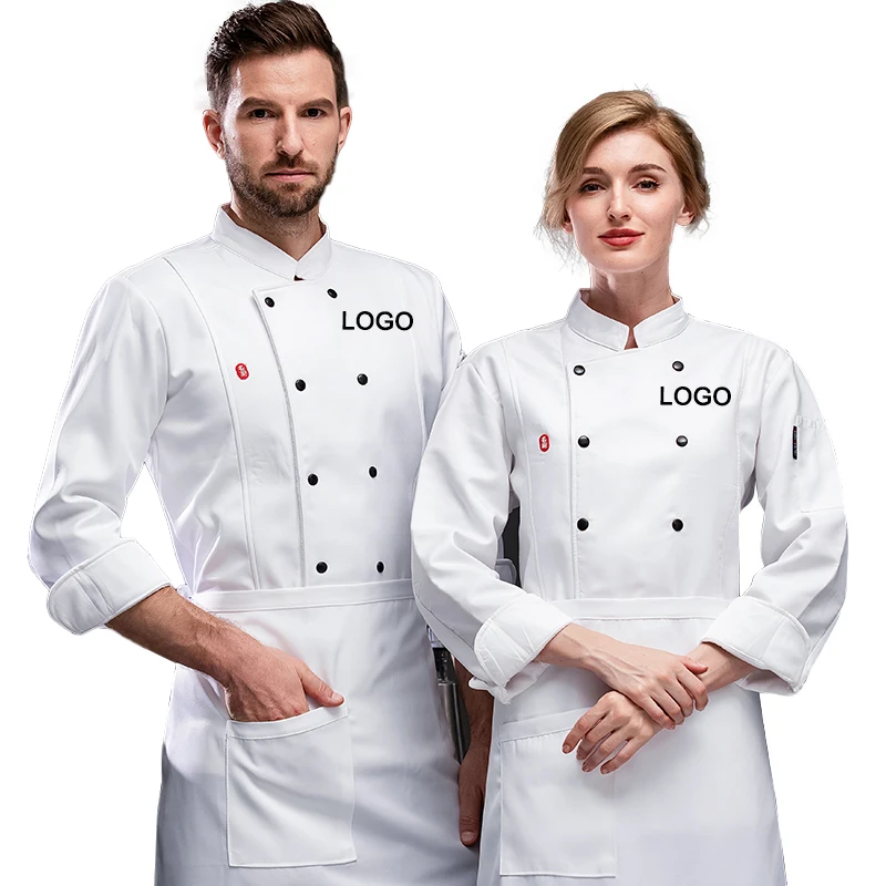 Indian Chef Coat Italian Restaurant Uniforms Kitchen Work Clothes for Women  New Chef Jacket Designs