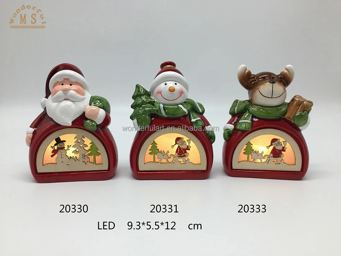 Christmas Ornament Led Santa Claus with Solar Light Led Snowman for Holiday Decoration Xmas Gifts