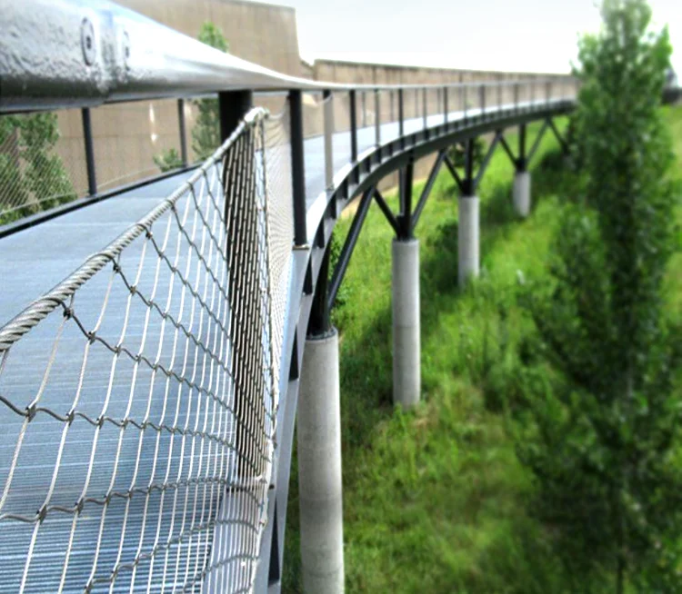 Animal Zoo Stainless Steel Wire Protective Cable Rope Mesh / Cable Mesh Green Plant Climbing Trellis Walls