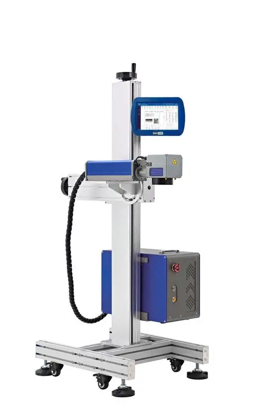 PVC HDPE Plastic Pipe Laser Printing Machine Flying Fiber Laser Marking Machine for PVC Pipe Coding logo Printer