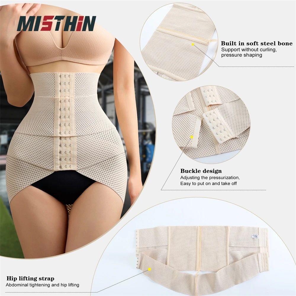 Wholesale Waist Trainer Shaper Women Full Body Plus Size Double Belt Trimmer Wrap Girdle Corset Tummy Control Shaperwear