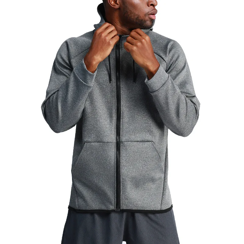 Custom Men Sports Jackets Outdoor Camping Coats Thermal Waterproof Soft Shell Jacket Fitness Zipper Hoodies