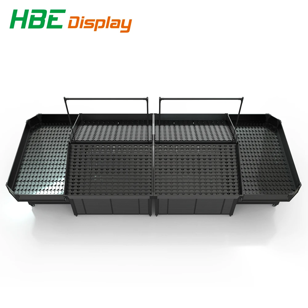 Plastic  Slope Sizes Customized Vegetable and Fruit Display Rack