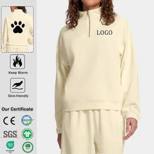 Half Zipper New Activewear 2026 Keep Warm Heavyweight Women Thick Pullover Workout Sports Outfit Sweatshirt for Women