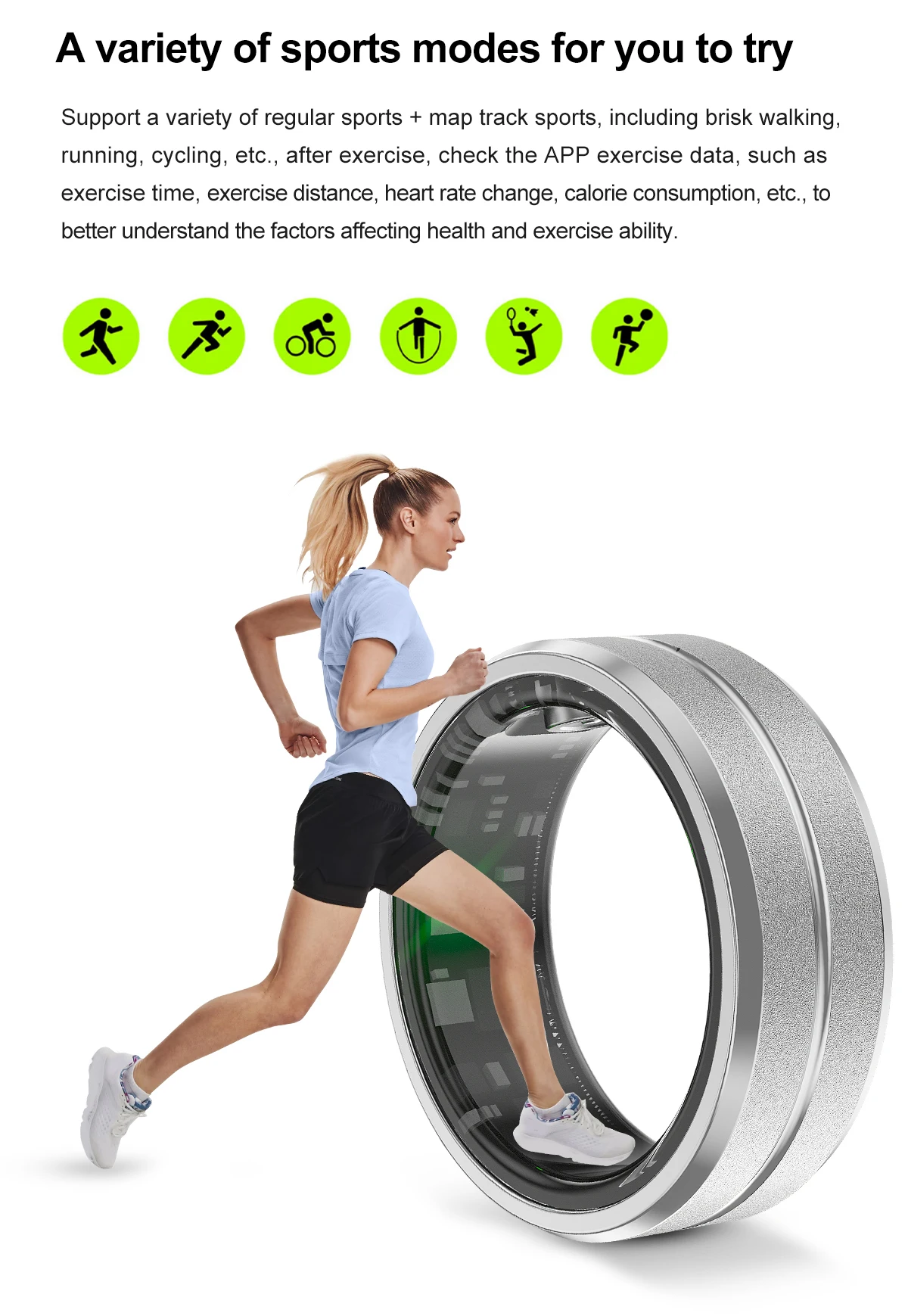 Smart Rings for Men Women Health Monitor Camera Control Heart Rate Blood Oxygen Sport Steps SR01 Smart Ring Fitness Tracker