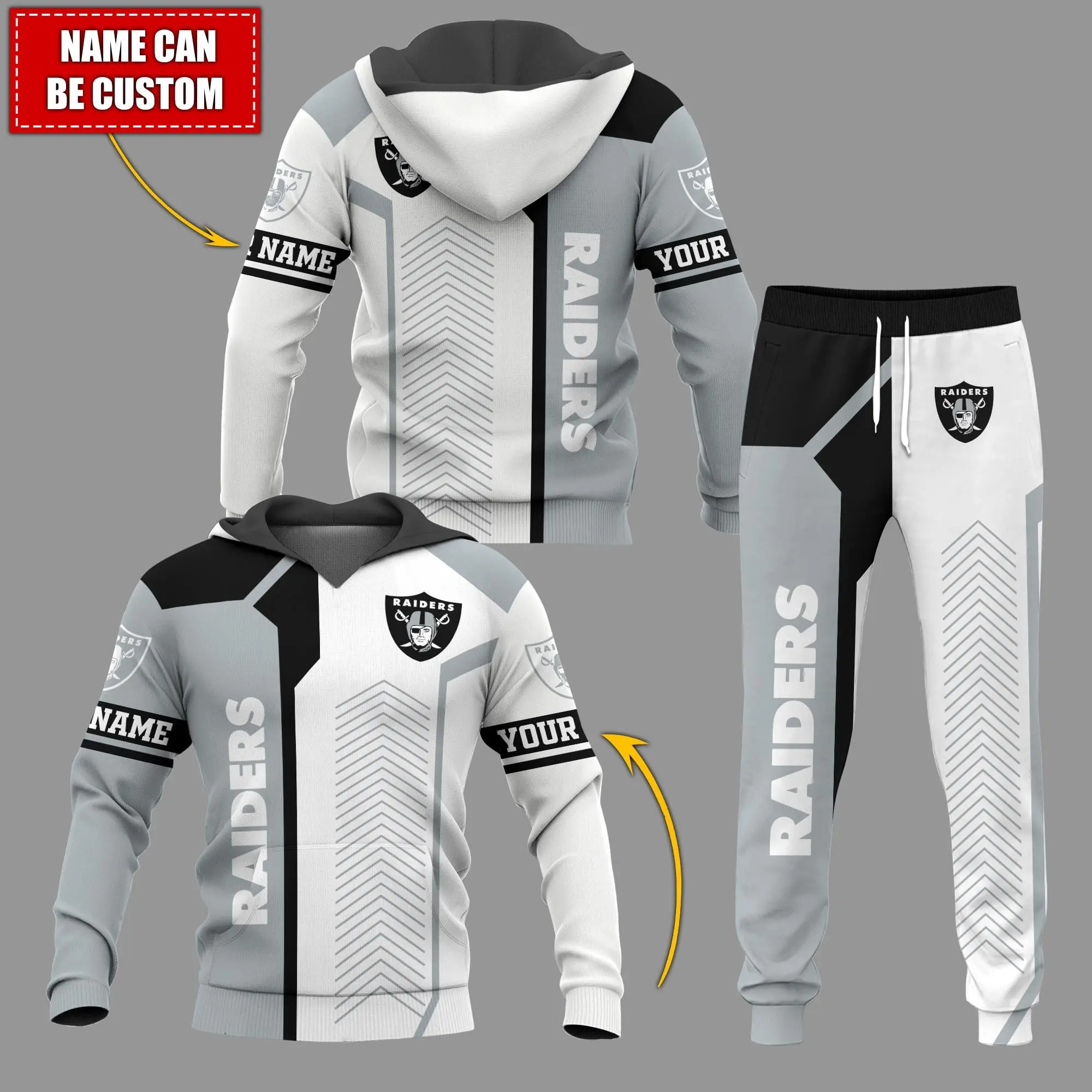 white raiders tracksuit