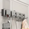 Aluminum Folding Concealed Hook Set - Gunmetal Gray 5 Hooks