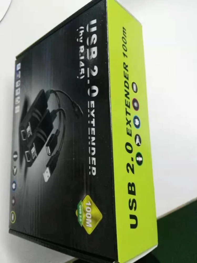 
 100 метров USB 2,0 удлинитель к RJ45 через Cat5 5E 6 конвертер  