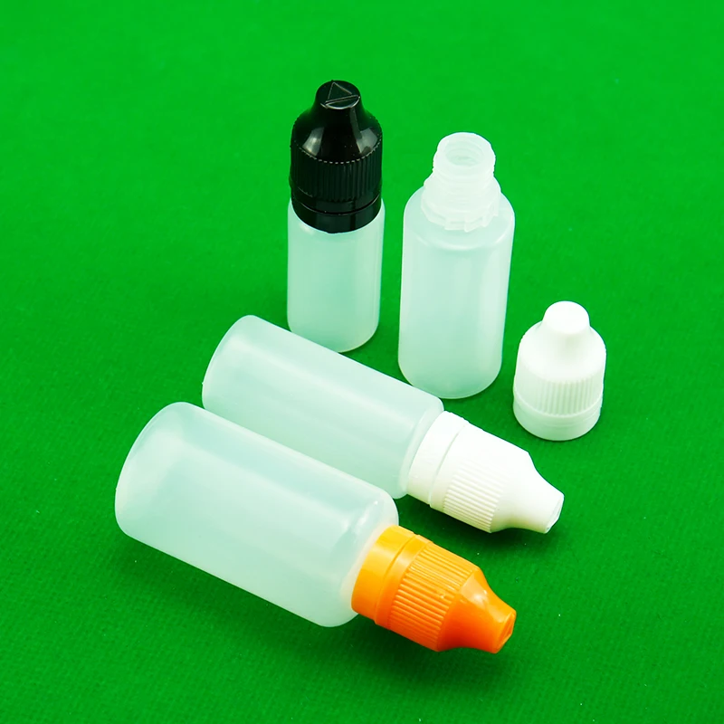 Portable PE 5ml 10ml 15ml 20ml 30ml 50ml 60ml 100ml 120ml plastic dropper bottle for eye drops cosmetic ink