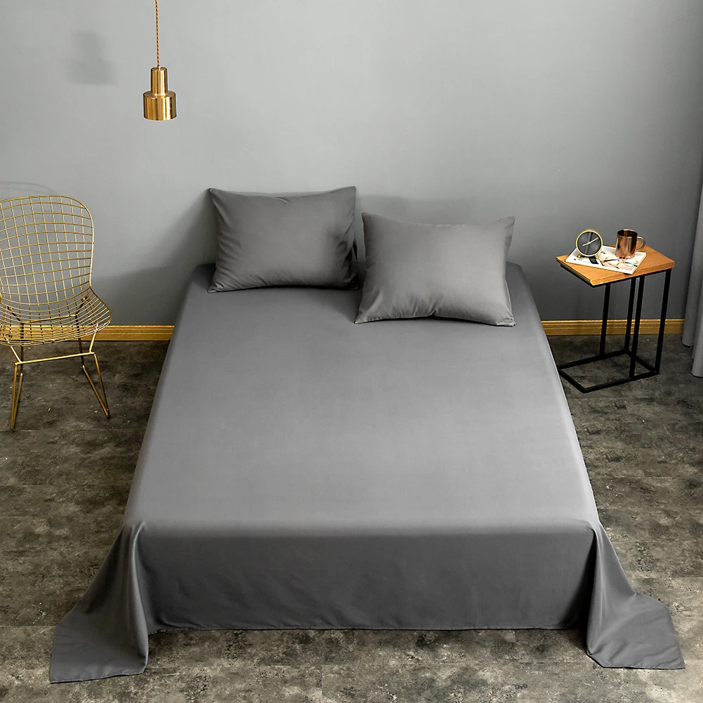 Aoyatex FLAT SHEET very soft microfiber polyester material DAREY GREY flat sheet