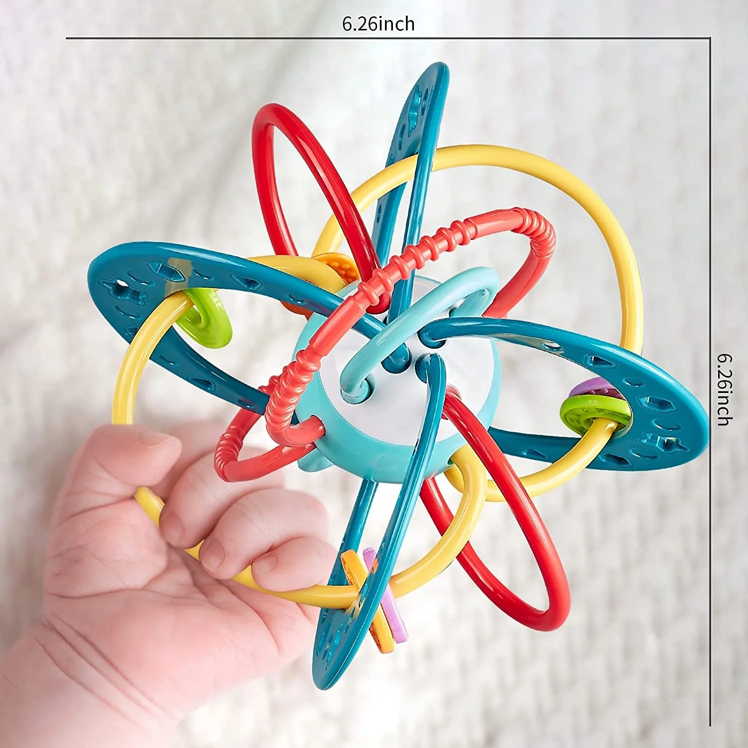 DADI Toys Factory Latest Design Colorful Kids Teething Toy Rattle BPA Free Teething Toy Baby Teething Ball