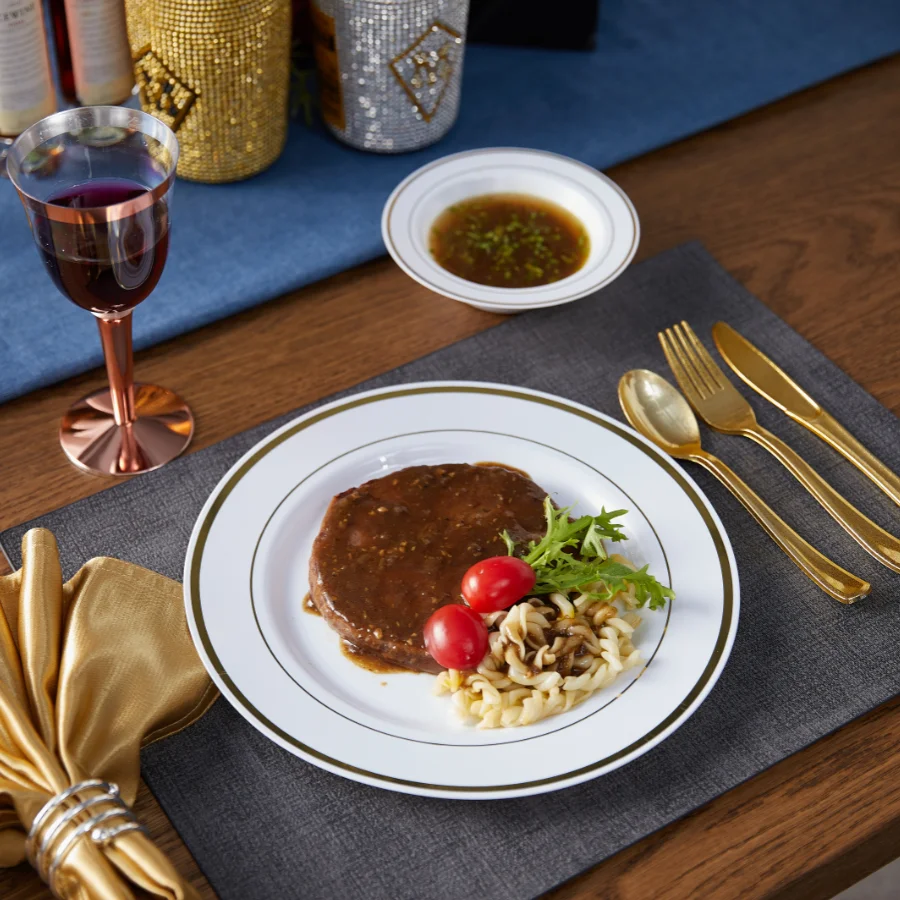 
 Transparent Plastic Disposable Plate Wedding Party Cake Plate Wholesale Eco-Friendly High Quality Clear Dinner Plate And Dish  