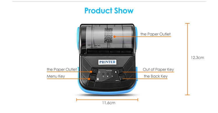 Fast Delivery 80mm Wireless Blue Tooth Thermal Printer Portable 3 Inch for POS System