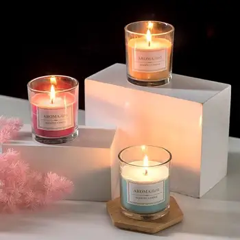 Customized Luxury Home Interior Red Pink Purple White Candles Home Fragrance For Bedroom