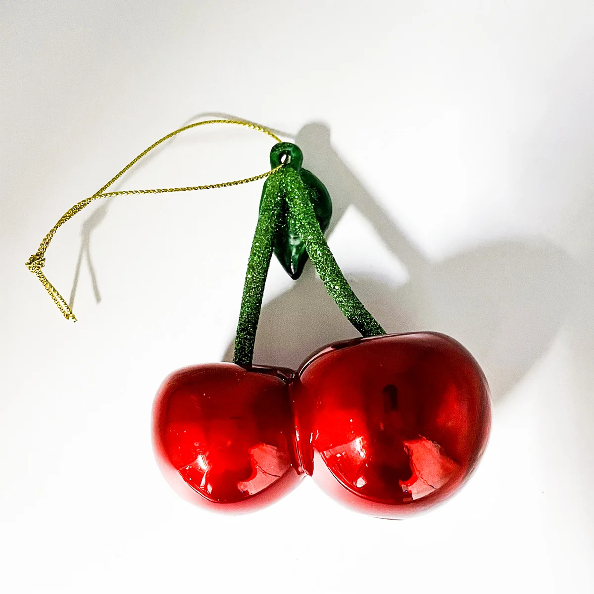 Vintage decorative glass red cherry fruit and vegetable hanging xmas christmas decorations baubles ornaments for christmas tree