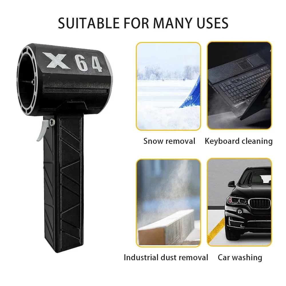 X64 Handheld  Fan Car Violent Air Blower Wireless Air Gun 64mm Brushless Motor Powerful Electric Strong Dust Blower