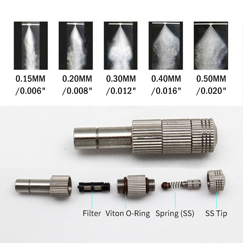 Free Sample Quick Connector 6mm Push in Fittings Micro Brass Water Mist Spray Nozzle Fog Nozzle