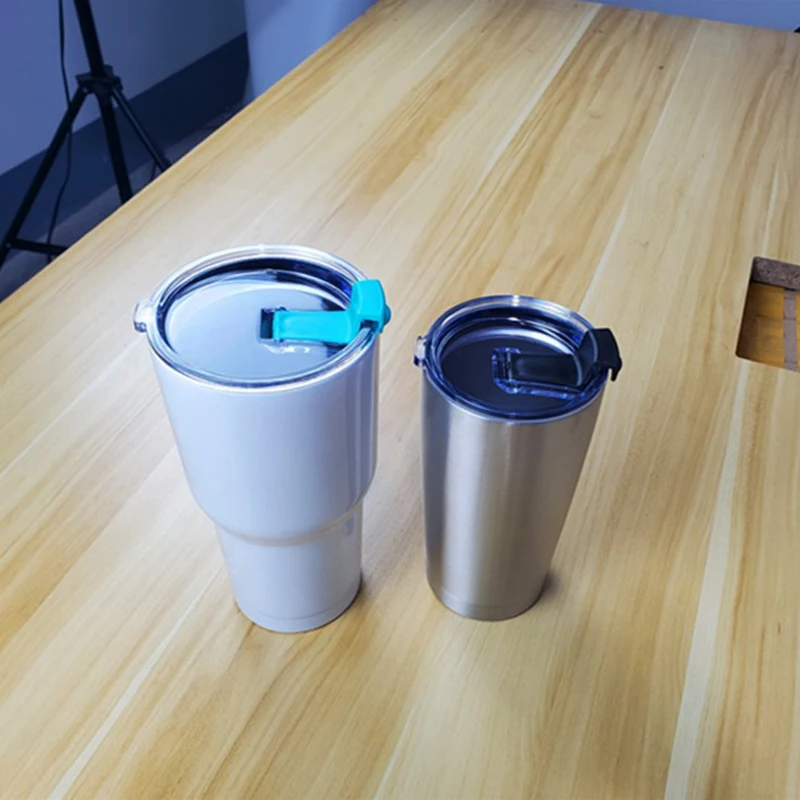 Custom Spill Proof Plastic Lids 20oz 30oz Flip Cover Tea Coffee Mugs Cap Pull-ring Lids Water Tumbler Leak Proof Lids