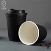 Vaso de papel negro