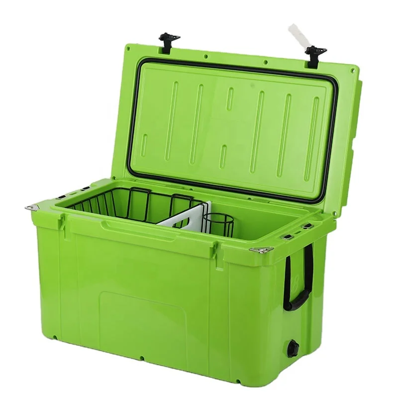 78L Fish Boat Cooler Rolling Roto Mould with Backrest